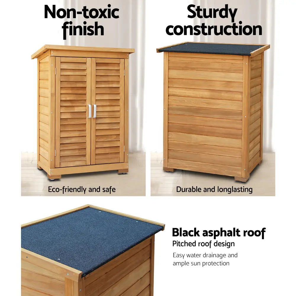 Gardeon Portable Wooden Garden Storage Cabinet - Home & Garden > Storage