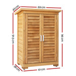 Gardeon Portable Wooden Garden Storage Cabinet - Home & Garden > Storage