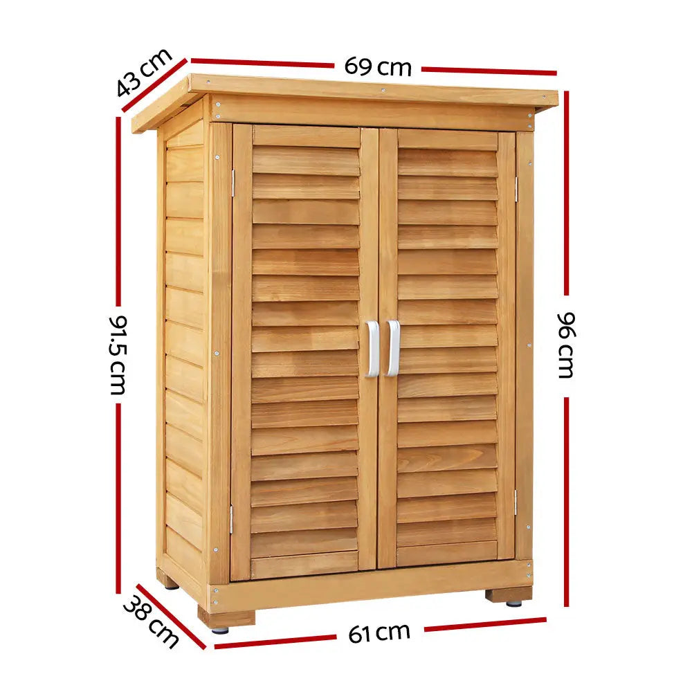 Gardeon Portable Wooden Garden Storage Cabinet - Home & Garden > Storage