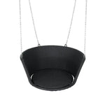 Gardeon Rattan Porch Swing Chair With Chain Cushion Outdoor Furniture Black - Home & Garden > Hammocks