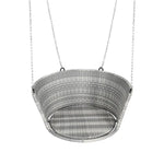 Gardeon Rattan Porch Swing Chair With Chain Cushion Outdoor Furniture Grey - Home & Garden > Hammocks