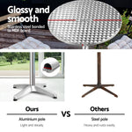 Gardeon Set of 2 Outdoor Bar Table Aluminium Round 70/110CM - Furniture > Outdoor