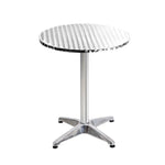 Gardeon Set of 4 Outdoor Bar Table Aluminium Round 70/110CM - Furniture > Outdoor