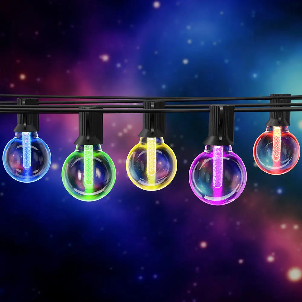 Gardeon Smart Festoon Lights Outdoor Waterproof RGB LED String Light WiFi APP - Home & Garden > Lighting