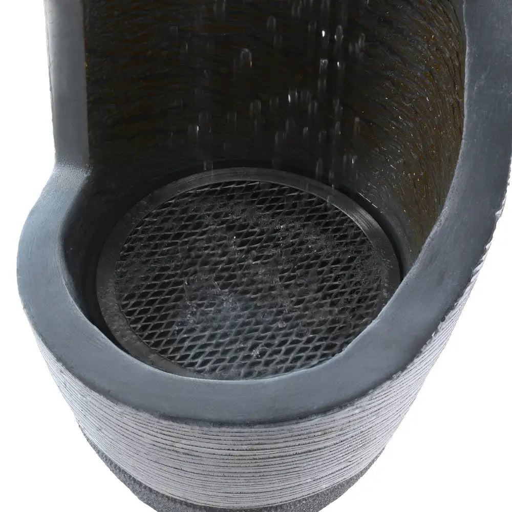 Gardeon Solar Fountain Water Feature Bird Bath Outdoor Garden Cascade 48CM Grey - Home & Garden > Fountains > Fountains