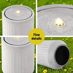 Gardeon Solar Fountain Water Feature Outdoor Fountain LED Lights Beige - Home & Garden > Fountains > Fountain & Ponds
