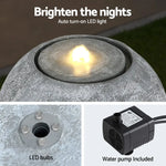 Gardeon Solar Fountain Water Feature Outdoor Fountain LED Lights Beige - Home & Garden > Fountains > Fountain & Ponds