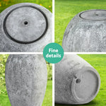 Gardeon Solar Fountain Water Feature Outdoor Fountain LED Lights Beige - Home & Garden > Fountains > Fountain & Ponds