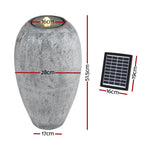 Gardeon Solar Fountain Water Feature Outdoor Fountain LED Lights Beige - Home & Garden > Fountains > Fountain & Ponds