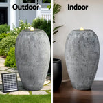Gardeon Solar Fountain Water Feature Outdoor Fountain LED Lights Beige - Home & Garden > Fountains > Fountain & Ponds