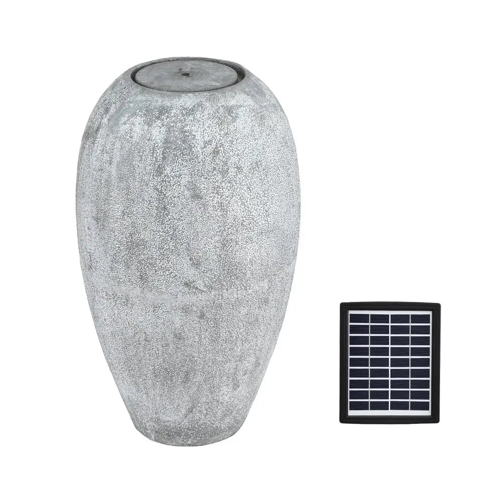 Gardeon Solar Fountain Water Feature Outdoor Fountain LED Lights Beige - Home & Garden > Fountains > Fountain & Ponds