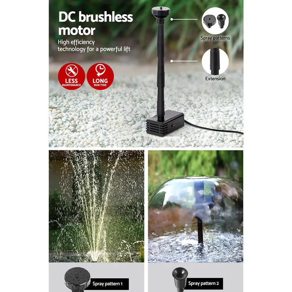 Gardeon Solar Pond Pump 4.6FT - Home & Garden > Fountains