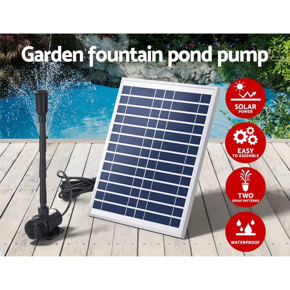 Gardeon Solar Pond Pump 9.8FT - Home & Garden > Fountains