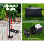 Gardeon Solar Pond Pump Submersible Powered Garden Pool Water Fountain Kit 2.6FT - Home & Garden > Fountains