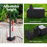 Gardeon Solar Pond Pump Submersible Powered Garden Pool Water Fountain Kit 6.1FT - Home & Garden > Fountains