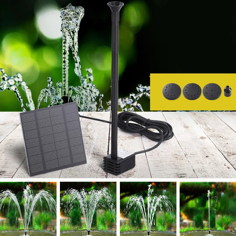 Gardeon Solar Pond Pump Submersible Powered Garden Pool Water Fountain Kit 2.6FT - Home & Garden > Fountains