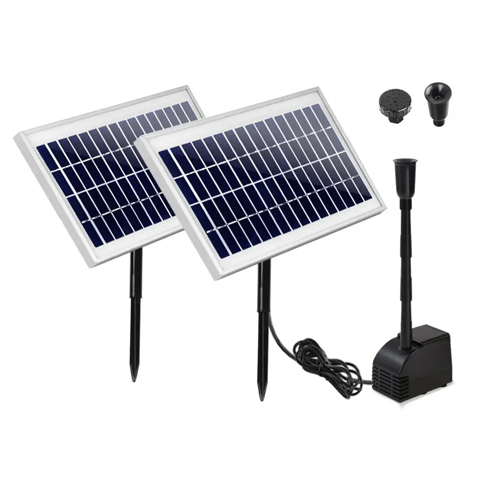 Gardeon Solar Pond Pump with 2 Panels 7.2FT - Home & Garden > Fountains