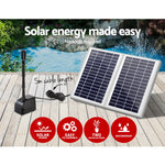 Gardeon Solar Pond Pump with 2 Panels 7.2FT - Home & Garden > Fountains