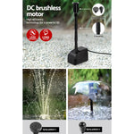 Gardeon Solar Pond Pump with 2 Panels 7.2FT - Home & Garden > Fountains