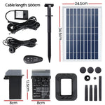 Gardeon Solar Pond Pump with Battery Kit LED Lights 5.2FT - Home & Garden > Fountains