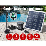 Gardeon Solar Pond Pump with Battery Kit LED Lights 9.8FT - Home & Garden > Fountains