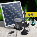 Gardeon Solar Pond Pump with Battery Kit LED Lights 9.8FT - Home & Garden > Fountains