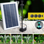 Gardeon Solar Pond Pump with Battery LED Lights 4.4FT - Home & Garden > Fountains
