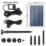 Gardeon Solar Pond Pump with Battery LED Lights 4.4FT - Home & Garden > Fountains