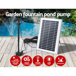 Gardeon Solar Pond Pump with Battery LED Lights 4.4FT - Home & Garden > Fountains