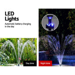 Gardeon Solar Pond Pump with Battery LED Lights 4.4FT - Home & Garden > Fountains