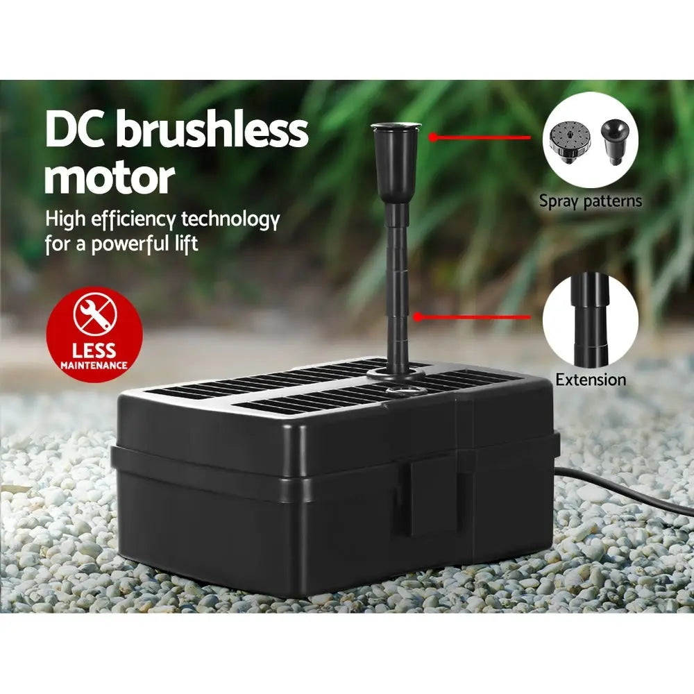 Gardeon Solar Pond Pump with Filter Box 5FT - Home & Garden > Fountains