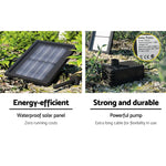 Gardeon Solar Water Feature 3 Tiers Black 93cm - Home & Garden > Fountains