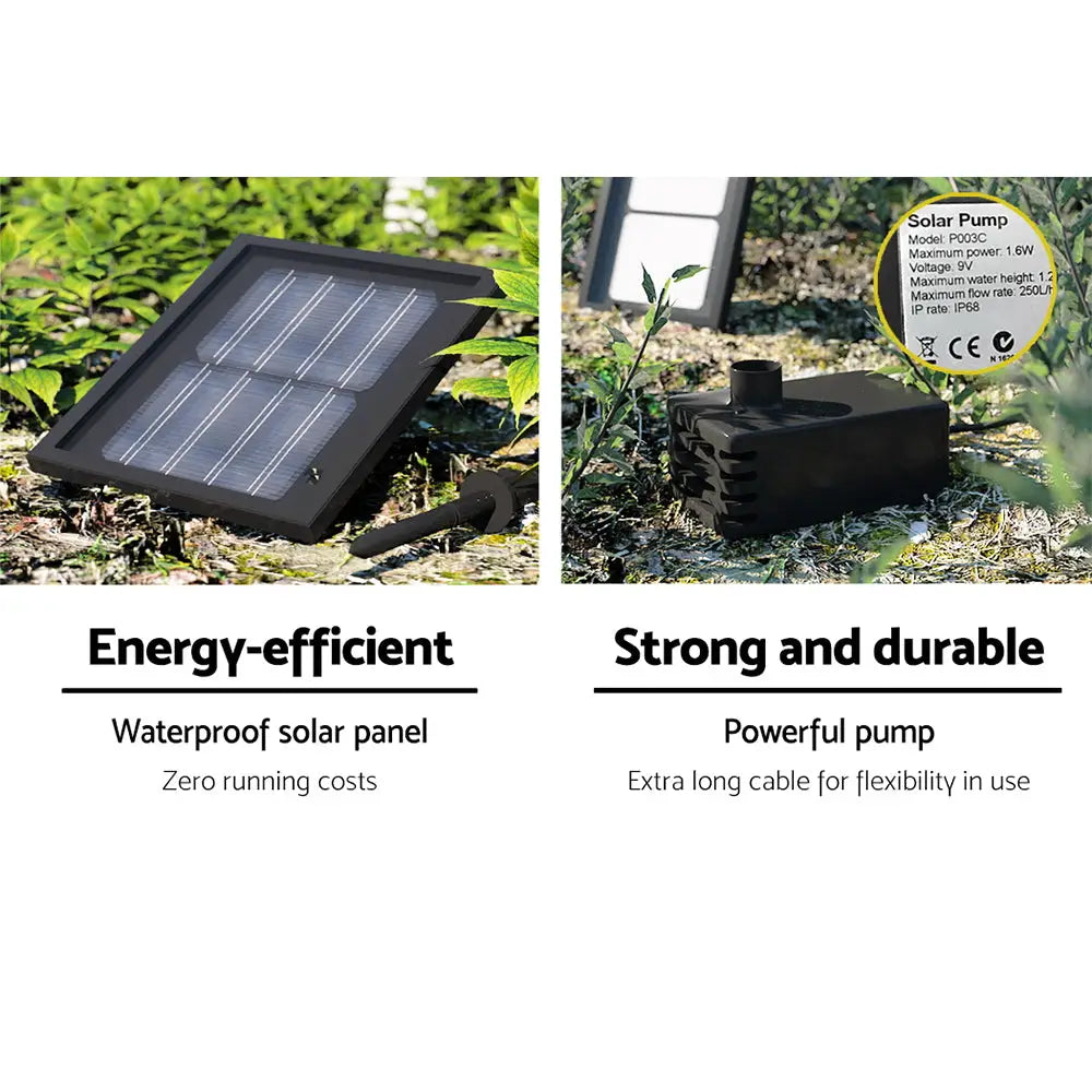 Gardeon Solar Water Feature 3 Tiers Ivory 93cm - Home & Garden > Fountains