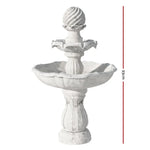 Gardeon Solar Water Feature 3 Tiers Ivory 93cm - Home & Garden > Fountains