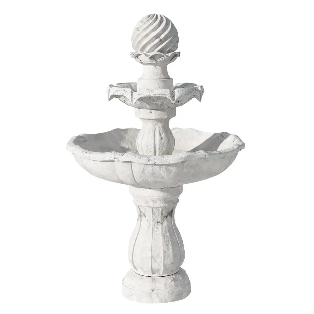 Gardeon Solar Water Feature 3 Tiers Ivory 93cm - Home & Garden > Fountains