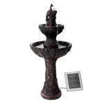Gardeon Solar Water Feature 3-Tiers Peacock 106cm - Home & Garden > Decor