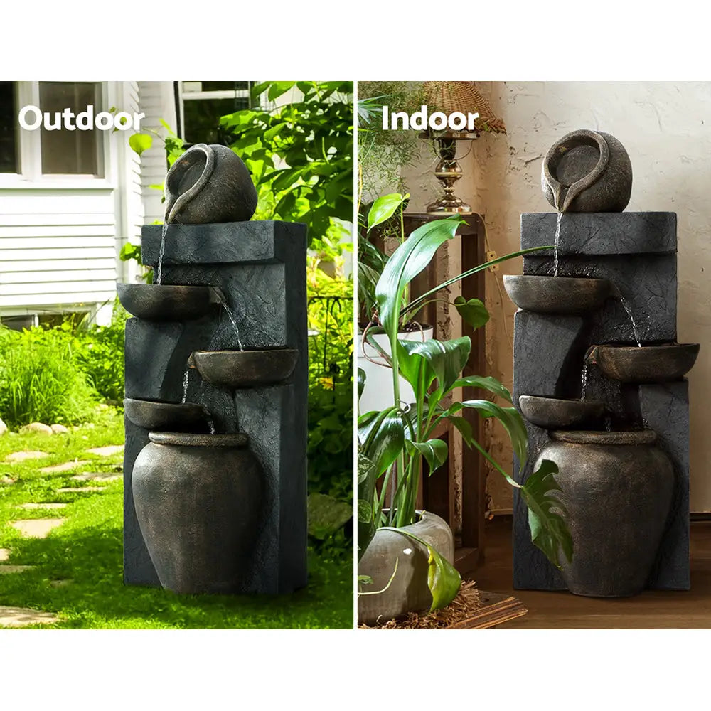 Gardeon Solar Water Feature 5-Tier 99cm - Home & Garden > Fountains
