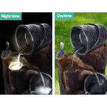 Gardeon Solar Water Feature with LED Lights 3-Tier Buckets 76cm - Home & Garden > Fountains