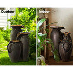Gardeon Solar Water Feature with LED Lights 3 Tiers 52cm - Home & Garden > Fountains