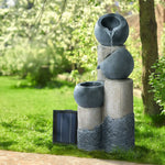 Gardeon Solar Water Feature with LED Lights 3 Tiers 76cm - Home & Garden > Fountains
