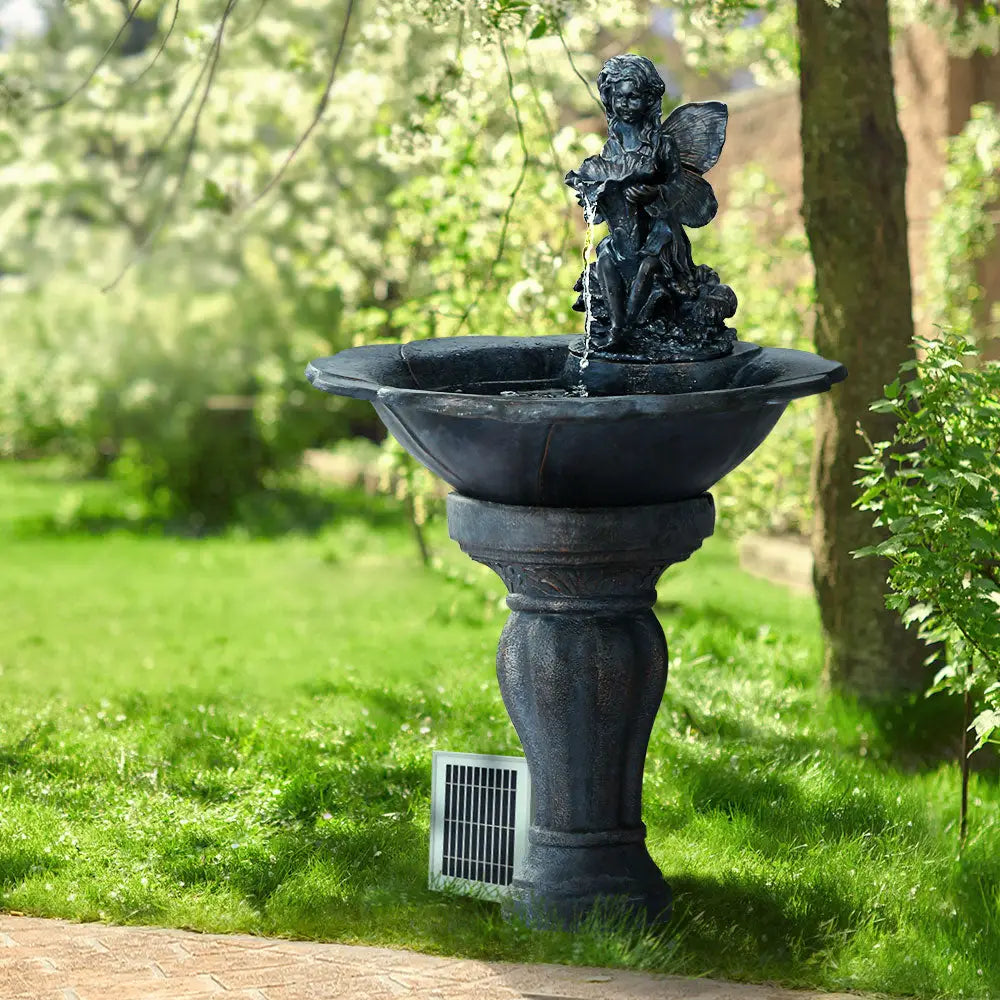 Gardeon Solar Water Feature with LED Lights Angel 94cm - Home & Garden > Fountains