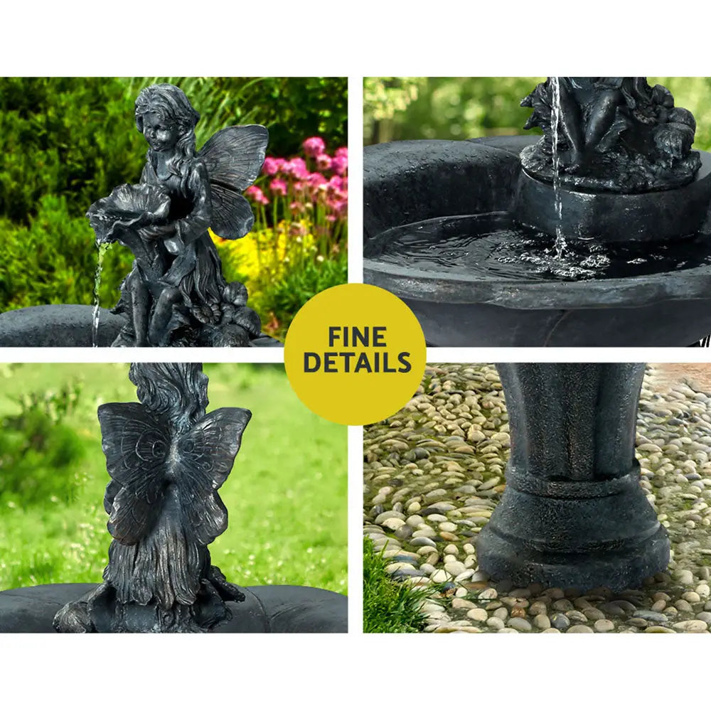 Gardeon Solar Water Feature with LED Lights Angel 94cm - Home & Garden > Fountains