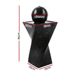 Gardeon Solar Water Feature with LED Lights Black 85cm - Home & Garden > Fountains
