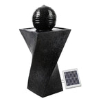 Gardeon Solar Water Feature with LED Lights Black 85cm - Home & Garden > Fountains