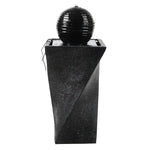 Gardeon Solar Water Feature with LED Lights Black 85cm - Home & Garden > Fountains