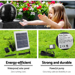 Gardeon Solar Water Feature with LED Lights Black 85cm - Home & Garden > Fountains