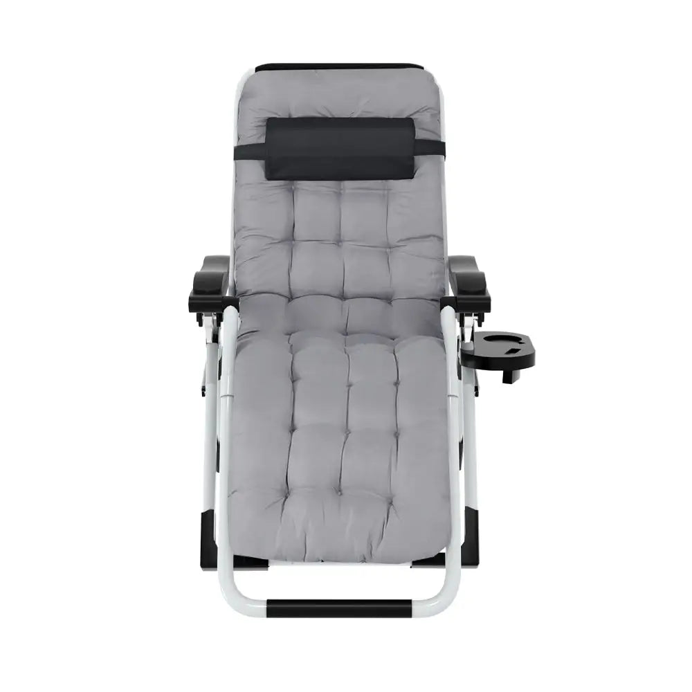 Gardeon Sun Lounge Folding Lounger Camping Zero Gravity Chair Outdoor Furniture - Furniture > Outdoor > Outdoor Sofas &