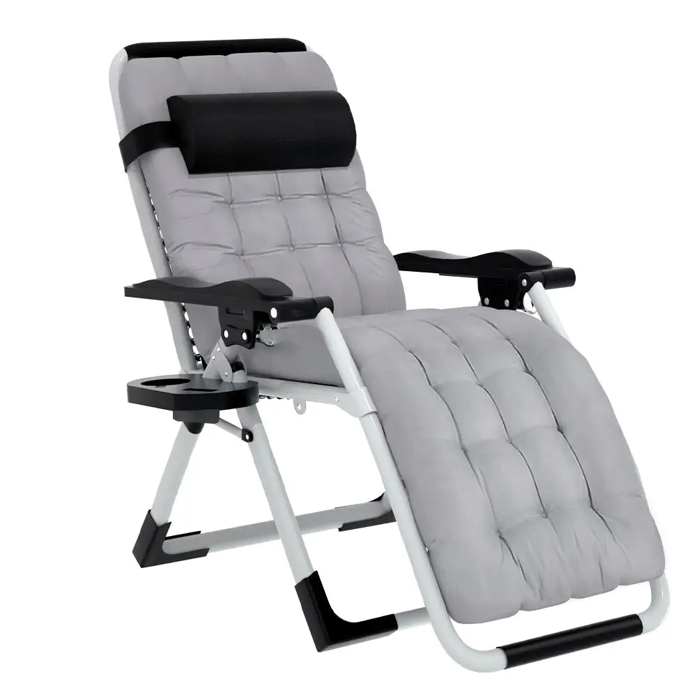 Gardeon Sun Lounge Folding Lounger Camping Zero Gravity Chair Outdoor Furniture - Furniture > Outdoor > Outdoor Sofas &