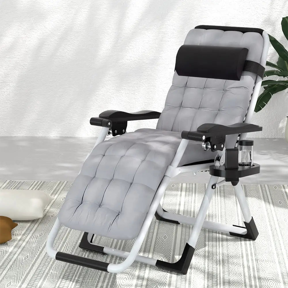 Gardeon Sun Lounge Folding Lounger Camping Zero Gravity Chair Outdoor Furniture - Furniture > Outdoor > Outdoor Sofas &