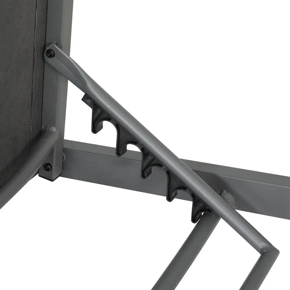 Gardeon Sun Lounge Outdoor Lounger Aluminium Folding Beach Chair Wheels Patio - Furniture > Outdoor > Outdoor Sofas &